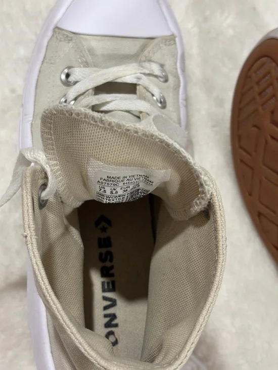 Converse All Star White Upper with Gum Sole - Picture 10 of 11